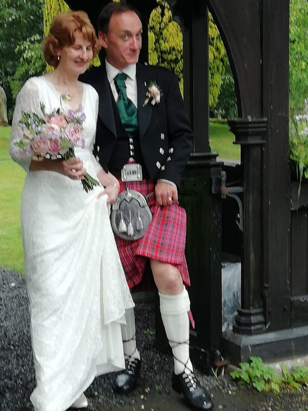 Christopher shows a leg!